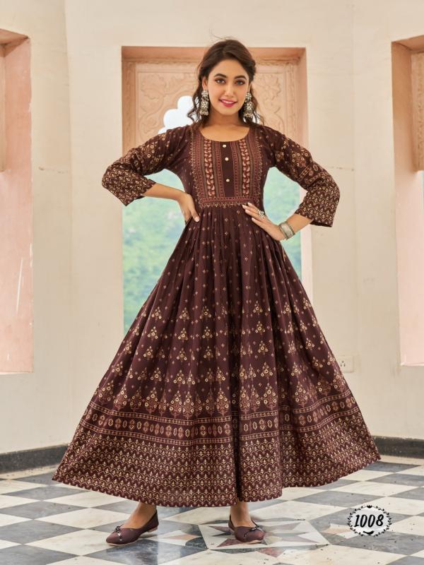 Radhika Honey 1 Fancy Wear Rayon Anarkali Kurti Collection